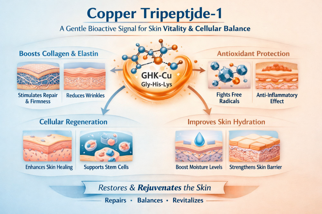 Copper Tripeptide-1: Gentle Peptide Support for Skin Longevity