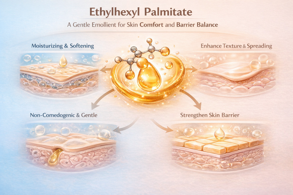 Ethylhexyl Palmitate: Gentle Emollient for Skin Barrier Comfort