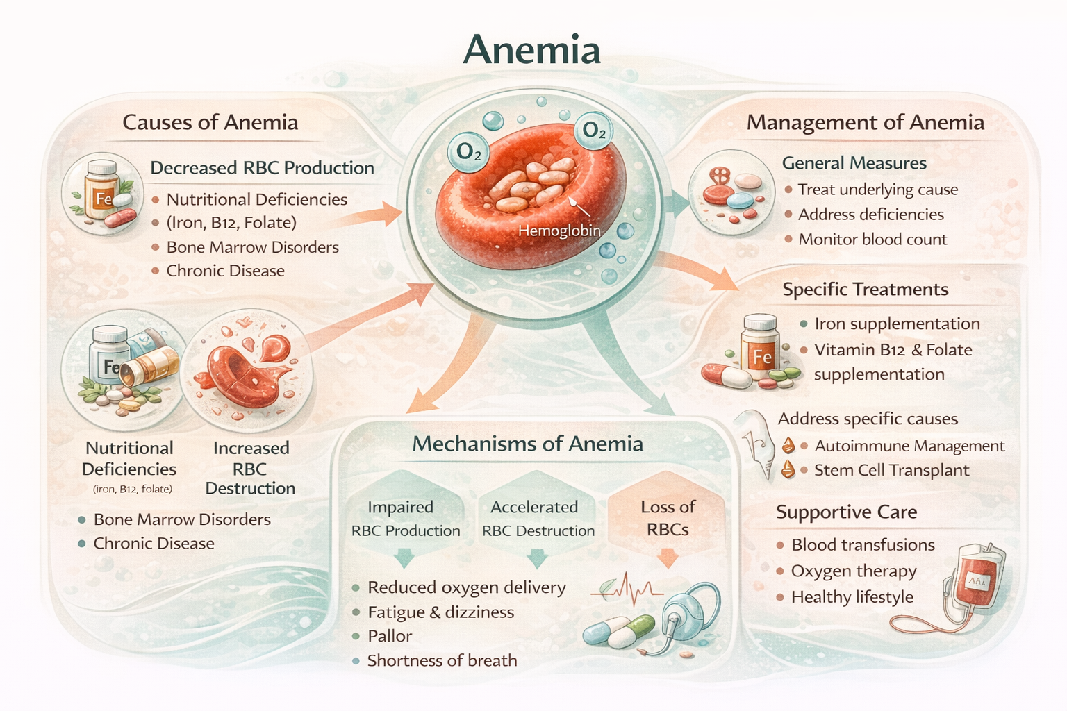 Anemia – causes, mechanisms, and management