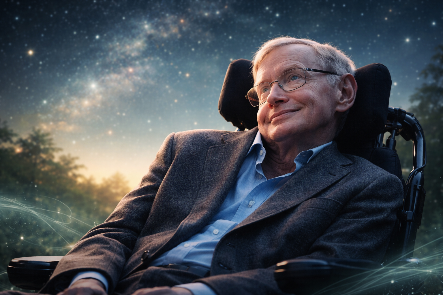 Portrait Sogevity | Stephen Hawking: “Remember to look up at the stars and not down at your feet.”
