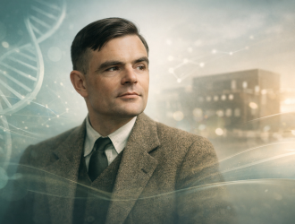 Sogevity Portrait | Alan Turing: “We can only see a short distance ahead”