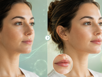 lip flip before and after