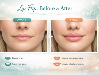 lip flip before and after