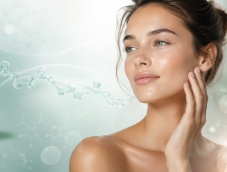generer une image de couverture pour le titre de cet article : Palmitoyl Hexapeptide-12: anti-aging peptide for firm, elastic skin