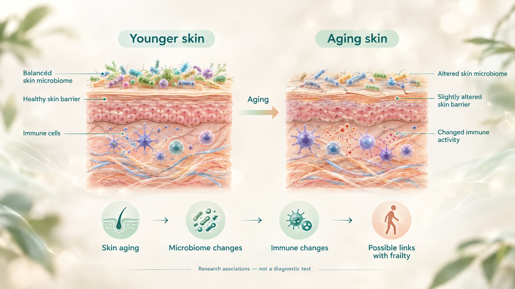 The skin microbiome changes with age